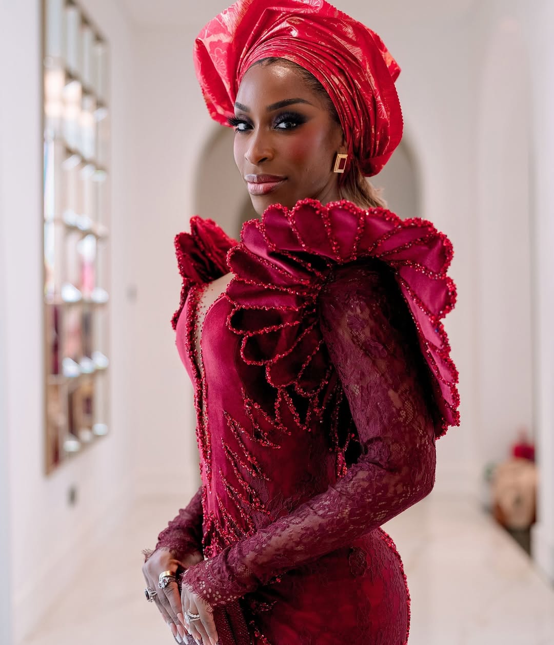 Glam Queen Jackie Aina Rocks Veekee James Design at Temi & Mr Eazi's Trad


Jackie Aina Serves Royal Elegance in Veekee James at Otedola-Eazi Traditional Ceremony


Style Star Jackie Aina Dazzles in Veekee James for Temi & Mr Eazi's Traditional Nuptials