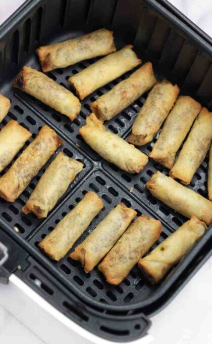 Crispy Air-Fried Spring Rolls From Frozen