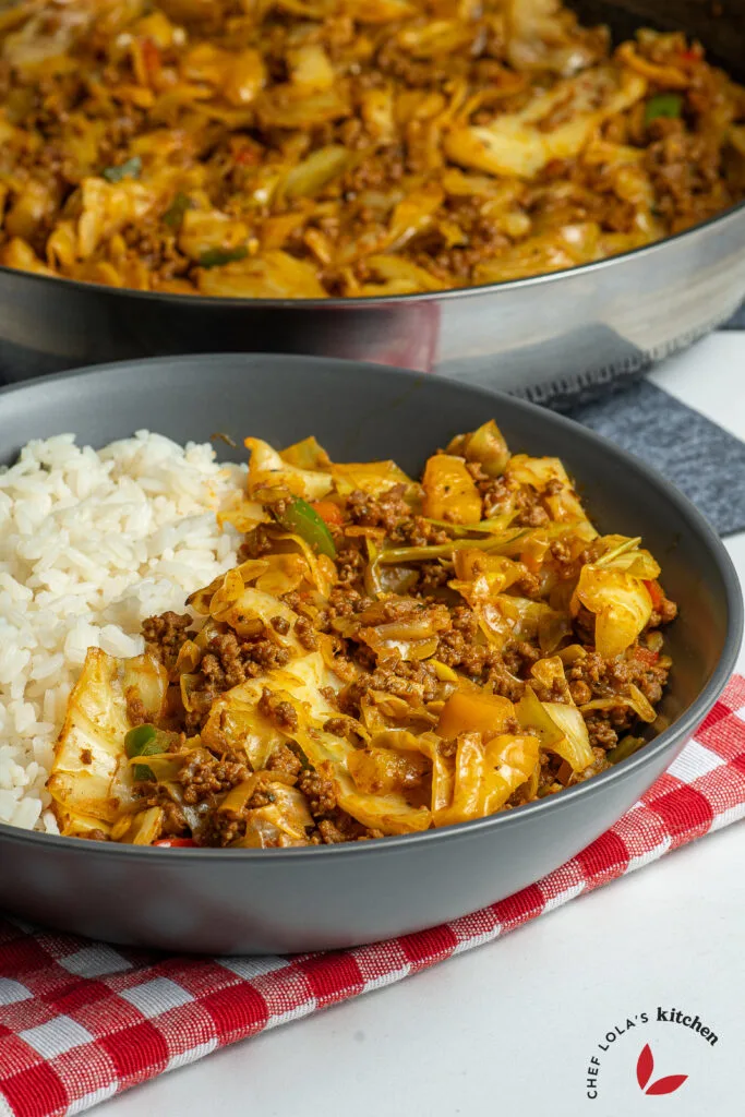 Simple Ground Beef Skillet with Tender Cabbage