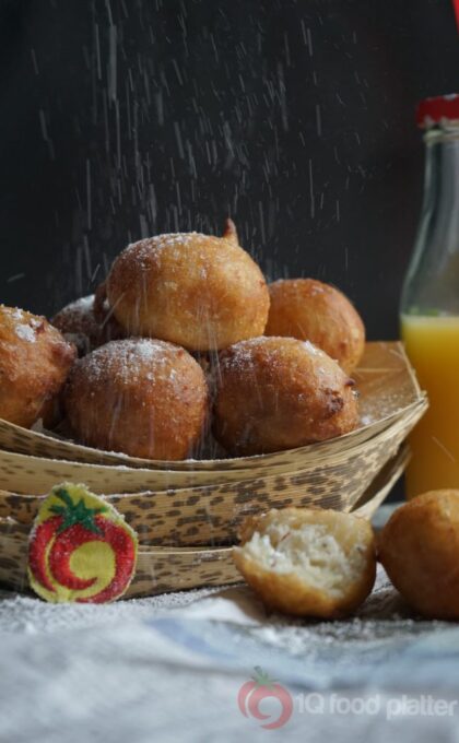 Crispy Nigerian Puff Puff with Sweet Coconut