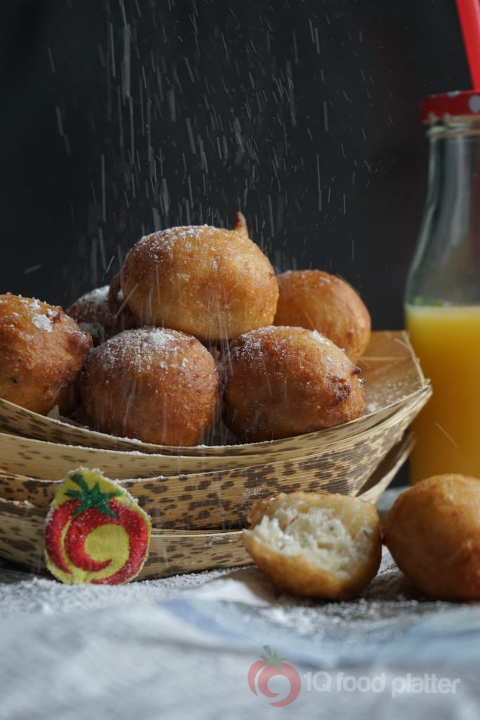 Crispy Nigerian Puff Puff with Sweet Coconut