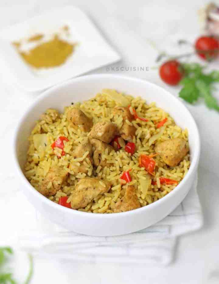 Creamy Homemade Chicken Curry Over Rice