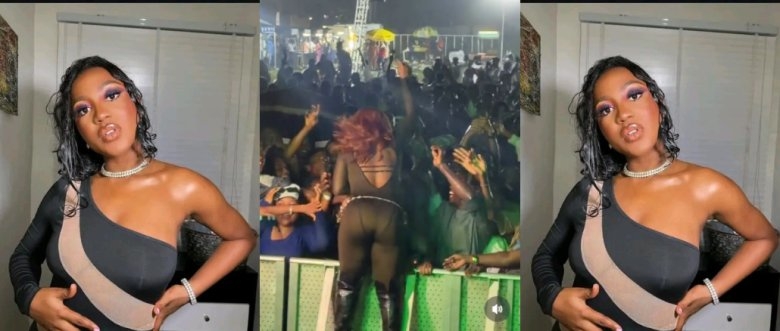 BBNaija Star Handi Reacts Anger to Inappropriate Touch During Live Show