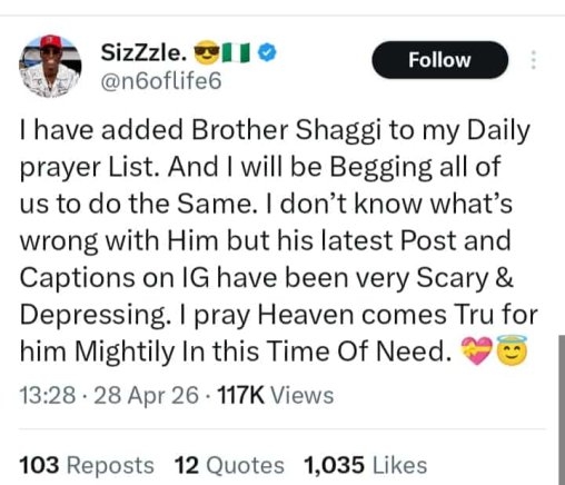 Rapper N6 Urges Prayers for Brodashaggi Amid Disturbing and Depressing Social Media Posts