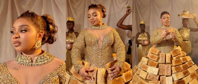 Queen Mercy Atang Reveals Story Behind Her Viral AMVCA Outfit: “I Carried Ewa Agoyin”