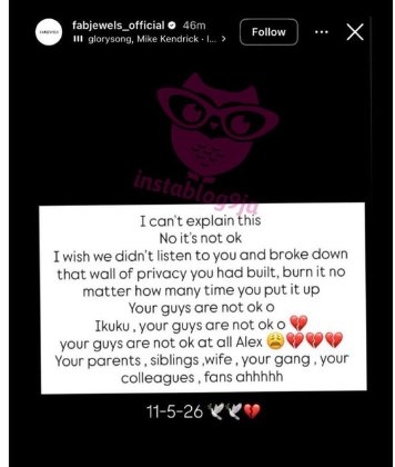 Grace Makun Mourns Alex Ekubo, Reveals He Had a Wife and Regrets Breaching His Privacy
