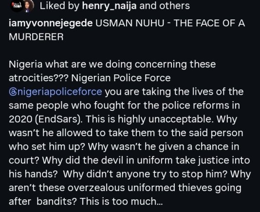 Yvonne Jegede Questions Police Conduct in Viral Effurrun Incident: “Why Set Him Up?”
