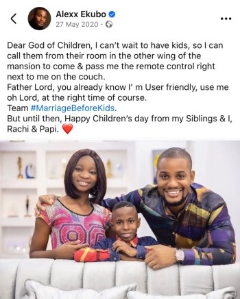 Alex Ekubo’s Emotional “I Can’t Wait To Have Kids” Post Breaks Hearts Amid Death Reports