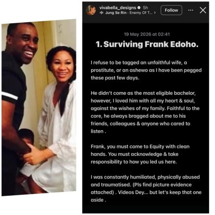 Sandra Edoho Shares Frank Edoho’s Chat Screenshots, Denies Infidelity Allegations
