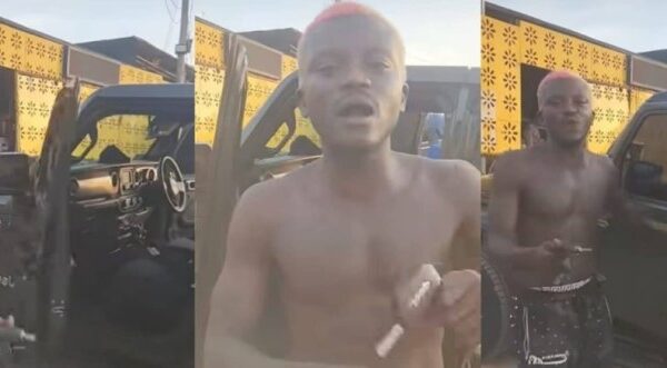 “My God is working”- Singer Portable Adds New Black Jeep to His Collection