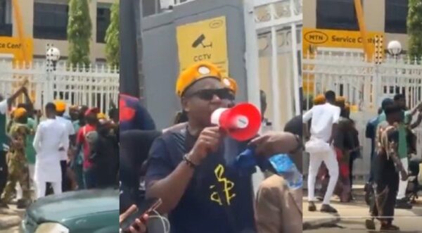 "Sowore Leads Protest at MTN Office Over Skyrocketing Data Prices"
