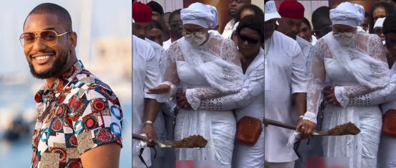 Tears Flow as Alex Ekubo’s Wife Anwuli Says Emotional Farewell at Graveside Ceremony
