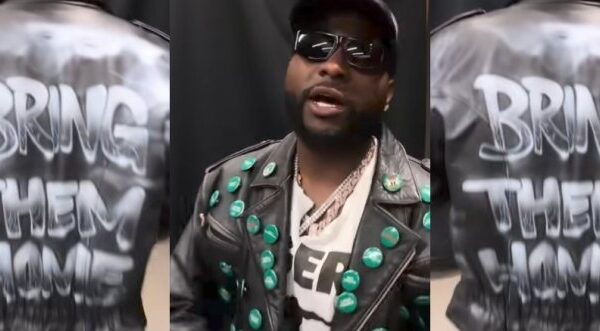 Davido Wears “Bring Them Home” Jacket at FIFA Event to Support Abducted Oyo Schoolchildren