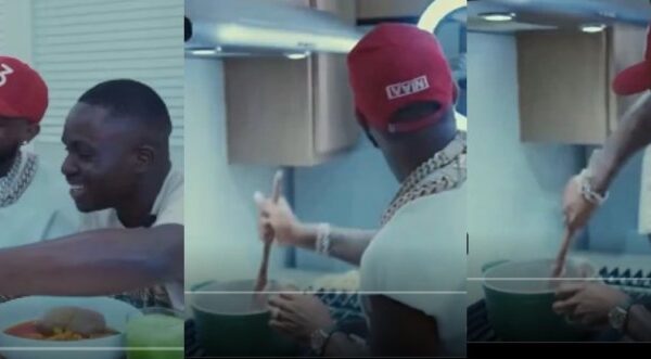 Davido Cooks Amala at Fan’s Family Home, Sparks Viral Reactions Online