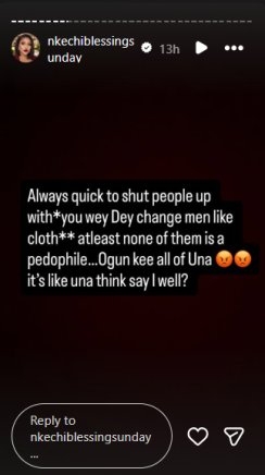 Nkechi Blessing Defends Herself: "None Of My Exes Is A Pedophile" Amid Baba Ijesha Controversy