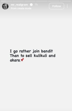 Mr Real Responds to Remi Tinubu’s Advice: “I’d Rather Join Bandits Than Sell Akara and Kulikuli”