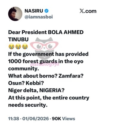 Nasboi Questions FG’s Deployment of 1,000 Forest Guards to Oyo, Demands Nationwide Security Coverage