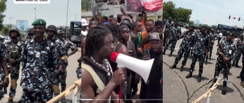 KokoPee Confronts Police During Protest: “The Only Free Thing Left Is Kidnapping”
