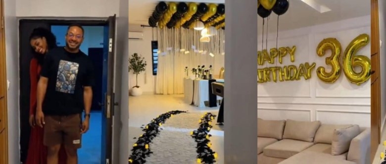 BBNaija Star Cross Melts Hearts as Wife Throws Surprise 36th Birthday Celebration