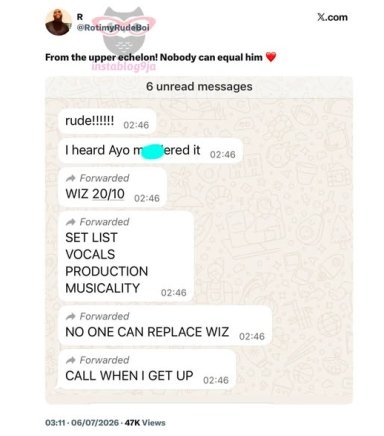 Wizkid Shades Burna Boy and Asake, Claims Afro Nation Organizers ‘Saved the Best for Last’